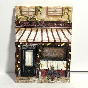 Kate McRostie Wall Plaque Bistro Cafe de Mery sur Seine France